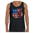 thumbnail image 1 of Awkward Styles Men's USA Flag Tiger Patriotic Graphic Tank Tops Independence Day Gift 4th of July, 1 of 4