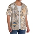 thumbnail image 2 of Sikiie World Map With Animals Men's Cuban Shirt, Hawaiian Shirts, Business Casual Button Down Shirts, Short Sleeve Shirt-Medium, 2 of 5