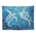 thumbnail image 5 of Orinice Turtles Ocean Corals Tapestry Wall Hanging Unique Style Art Living Room Bedroom Dorm Decor 60x50inch, 5 of 6
