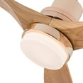 thumbnail image 2 of 48" Modern Gold Ceiling Fan with Lights, 3 Wood Blades, Remote Control, 3-Speed Reversible, Outdoor/Indoor, 100250 sq.ft., 2 of 7