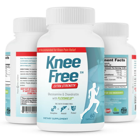 Knee Free – Extra Strength, Focused Formula for Knee Pain Relief – Joint Health with Glucosamine, Boswellia and Chondroitin – Formulated to Target Knee Joint Pain – 30 Day (Best Supplement For Knee Pain)