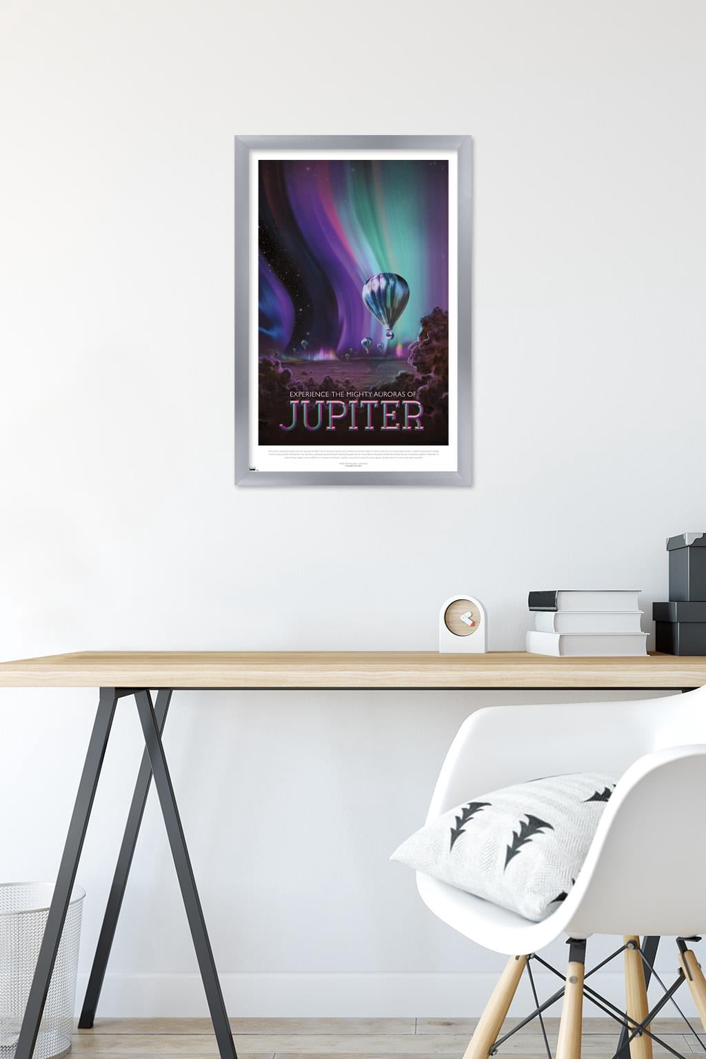 NASA - Jupiter Travel Poster Wall Poster, 14.725" x 22.375" Framed