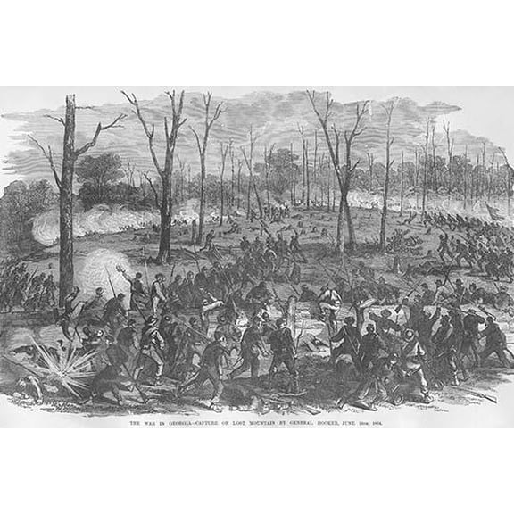 Capture of Lost Mountain, Georgia by General Hooker-Fine Art Canvas Print (20" x 30")