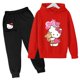 thumbnail image 3 of Conjuntos de sudaderas con capucha de Hello Kitty, conjunto de ropa para niñas de 4 a 14 años, ropa para niñas, camisetas, pantalones, trajes, trajes deportivos, sudaderas con capucha, 3 of 5
