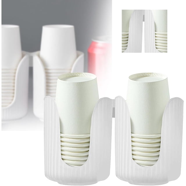 Bathroom Cup Dispenser, Multi Functional Cup Storage Rack and Paper Cup Holder, Mouthwash Dispenser for Bathroom, Cup Holder for Water Dispenser, Coffee for Countertop (H)