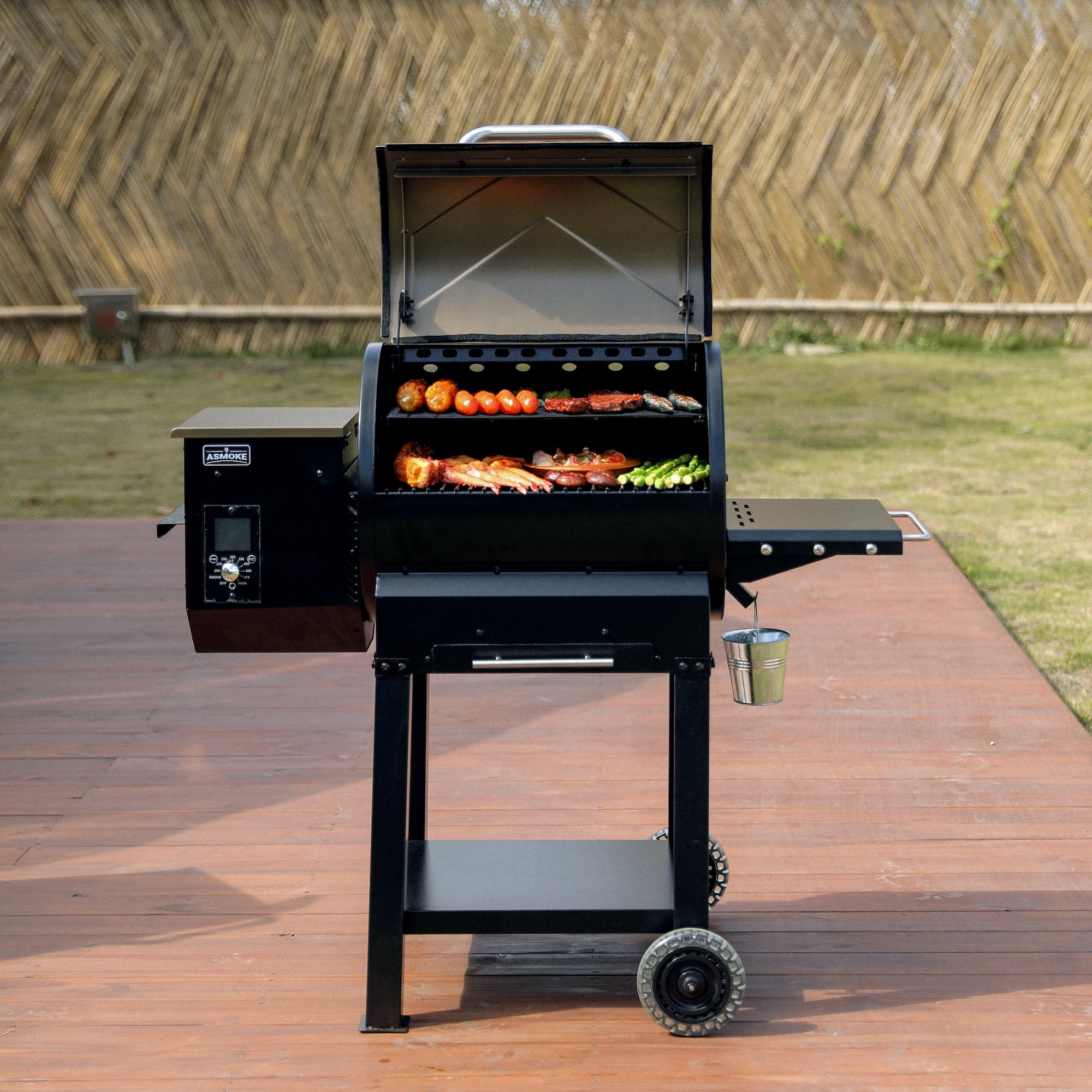 Parrilla eléctrica portátil de pellets para barbacoa al aire libre de  Asmoke (AS350) – ASMOKE