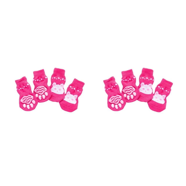 Greeniant 4 Uds. Calcetines para perros antideslizantes de dibujos animados, calzado para perros, cómodo Protector de pata encantador, Type2 NO2