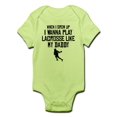 thumbnail image 1 of CafePress - Play Lacrosse Like My Daddy Body Suit - Baby Light Bodysuit, 1 of 1