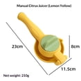thumbnail image 2 of Dual-action Citrus Press, Citrus Juice Press Squeezer for Lemons and Limes with Seed Catcher and Pour Spout, Yellow, 2 of 5