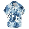 thumbnail image 2 of ZCFZJW Fashion Mens Hawaiian Tops Tropical Print Summer Short Sleeve Button Down Graphic T-Shirts Loose Regular Fit Casual Holiday Vacation Beach Shirts Multicolor#09 L, 2 of 6