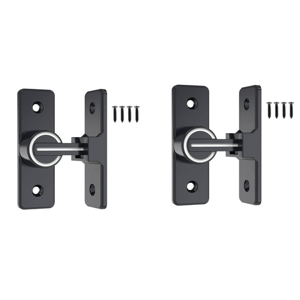 SNOWINSPRING Barn Door Lock Hardware, 90 Degree Heavy Duty Gate Latches