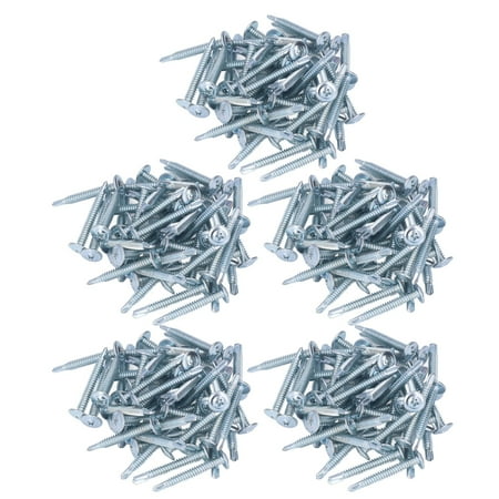 

2024 250Pcs Self Drilling Screw Cross Round Washer Head Zinc Plated Carbon Steel Fastener M4.8x38