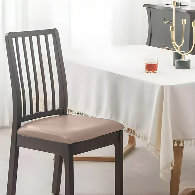 Fridja Liquidation à Moins de 5$ Housses de Tabouret Rondes en Cuir Imperméable Housses de Tabouret de Bar Rondes Antidérapantes avec Bandes Élastiques Chaise Ronde Robuste