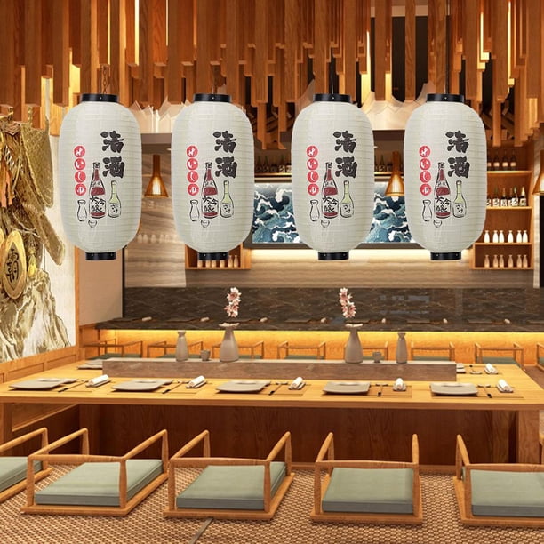 Tela de farol de 25 cm, tela de impresión de estilo japonés para decoración de Bar Pub (E) Wdftyju Libre de BPA