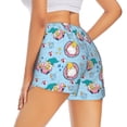 thumbnail image 3 of Bixox Women's Gnome Pool Party pattern 2 in 1 Running Shorts - Lightweight Athletic Workout Gym Yoga Shorts Liner with Pockets - Small, 3 of 5