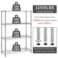thumbnail image 3 of Storage Shelves NSF Metal Shelf 4-Tier Wire Shelving Unit 36''L×14''W×54''H Height Adjustable Storage Shelf Heavy Duty Shelving Storage Rack for Kitchen Office Pantry Bathroom Garage, Chrome, 3 of 10