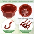 thumbnail image 3 of 24 Pcs Hanging Plastic Planter Pot with Hook Flower Pots Baskets Hanging Nursery Planter Holder for Outdoor Indoor Plant Garden(Brown,6.7 Inch), 3 of 4