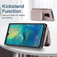 thumbnail image 3 of Funda tipo cartera para Huawei Mate 20 con tarjetero y correa para el hombro para mujer, 3 of 5