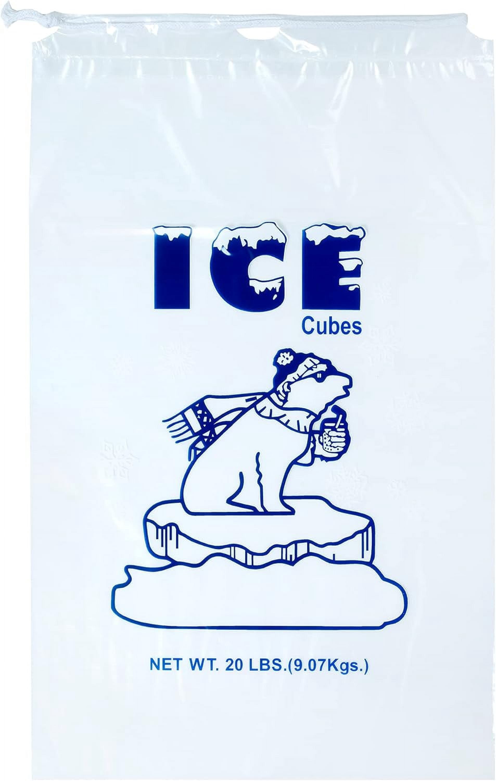 Infinite Pack 400 Pack Ice Bags 10 lb, Heavy-Duty Ice Bags with Drawstring(1.30 Mils Thickness)