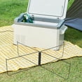 thumbnail image 1 of Soporte de casilla de hielo de soporte de enfriamiento plegable Metal de servicio pesado Rack de maleta de estado de soporte plegable para viajes al Negro recto, 1 of 8