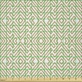 thumbnail image 2 of Ambesonne Geometric Fabric by the Yard Microfiber, Interwoven Labyrinth Line, 10 Yards, White and Pale Brown, 2 of 2