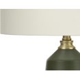 thumbnail image 2 of Monarch Specialties I 9624 LightingTable Lamp, Green Ceramic, Ivory/Cream Shade, Contemporary, 2 of 7