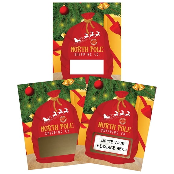 My Scratch Offs Christmas Santa Present Sack DIY Scratch-off Note Cards & Stickers, 20 Pack