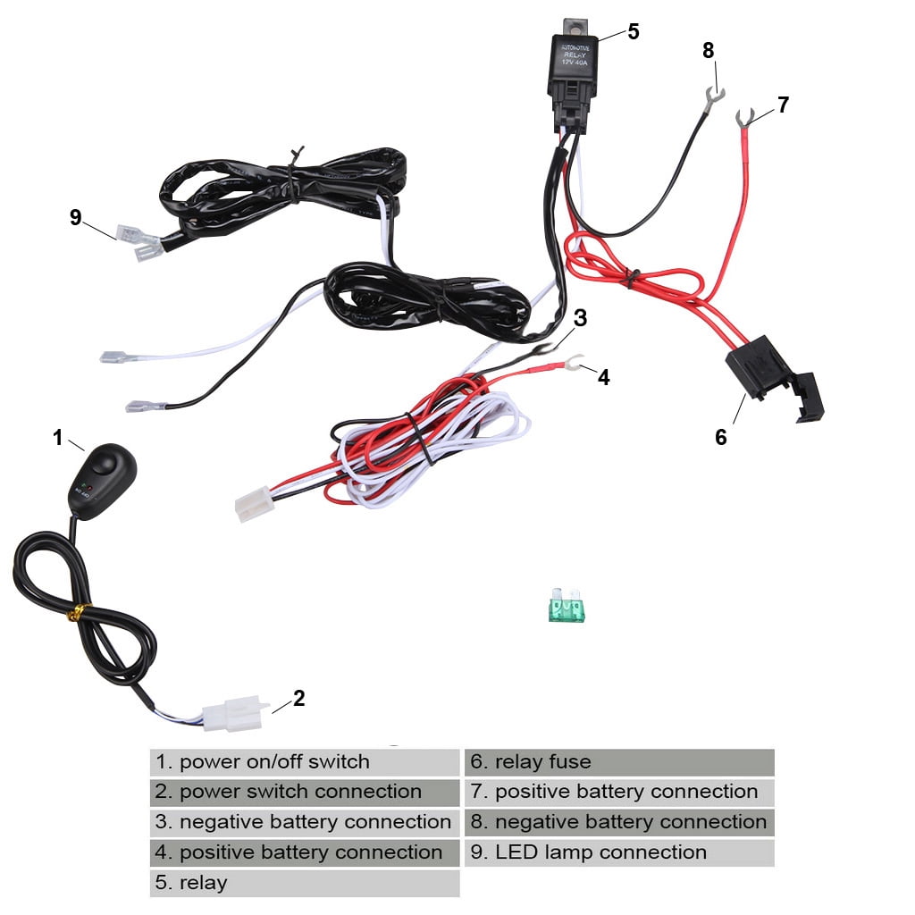 Wiring Diagram For Led Light Bar With Switch And Relay from i5.walmartimages.com