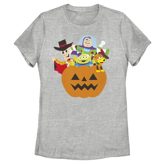 Women's Toy Story Halloween Toy Treats Graphic Tee Athletic Heather Medium
