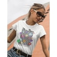thumbnail image 2 of 70s Groovy Retro Flower Power Shaped T-Shirt Women -Image by Shutterstock, Female x-Large, 2 of 4
