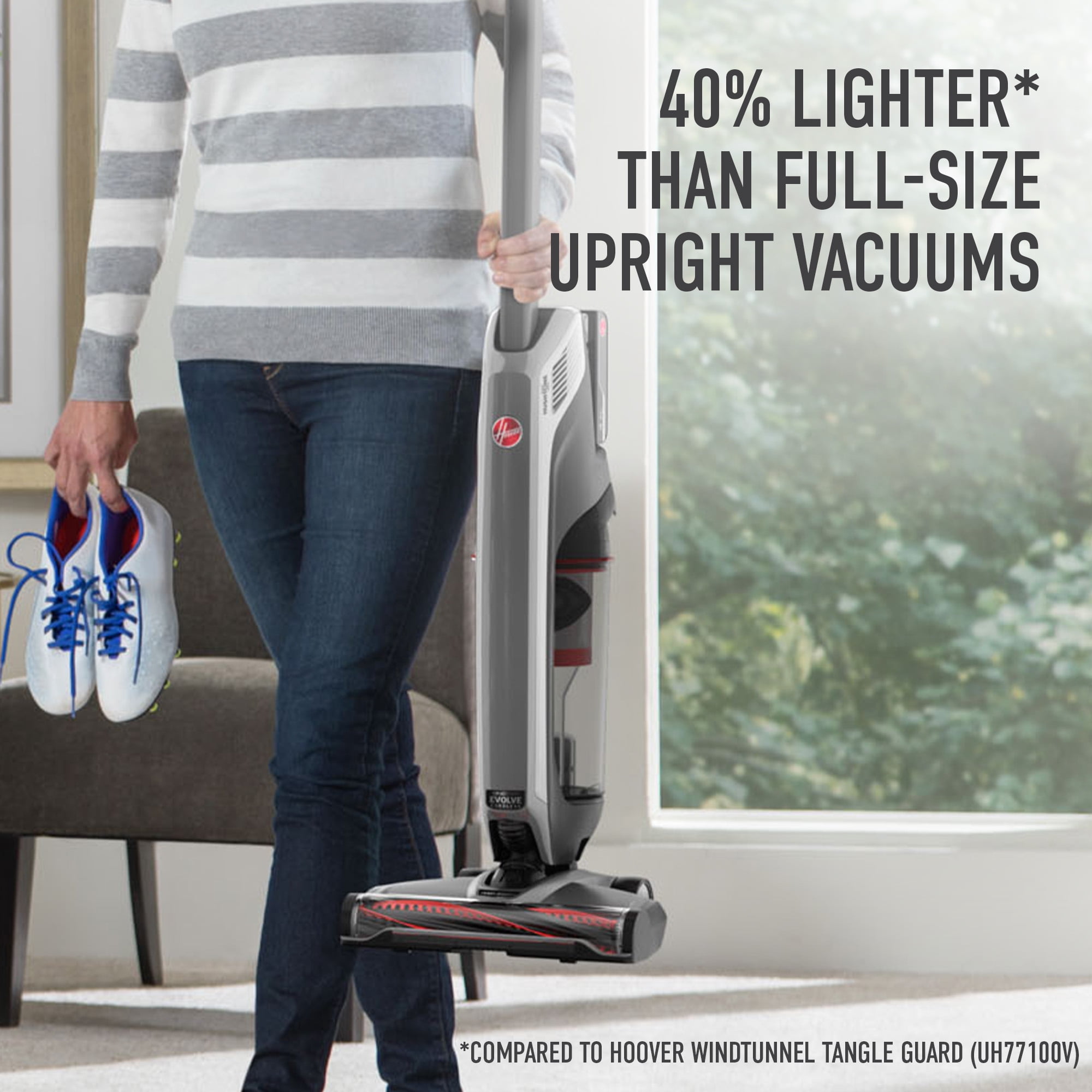 Hoover ONEPWR Bagless Cordless Upright Vacuum Cleaner, Evolve Pet Elite,  Pet Friendly, Tangle Guard, Powerful Suction, for Multi-Surfaces, BH53801V,  