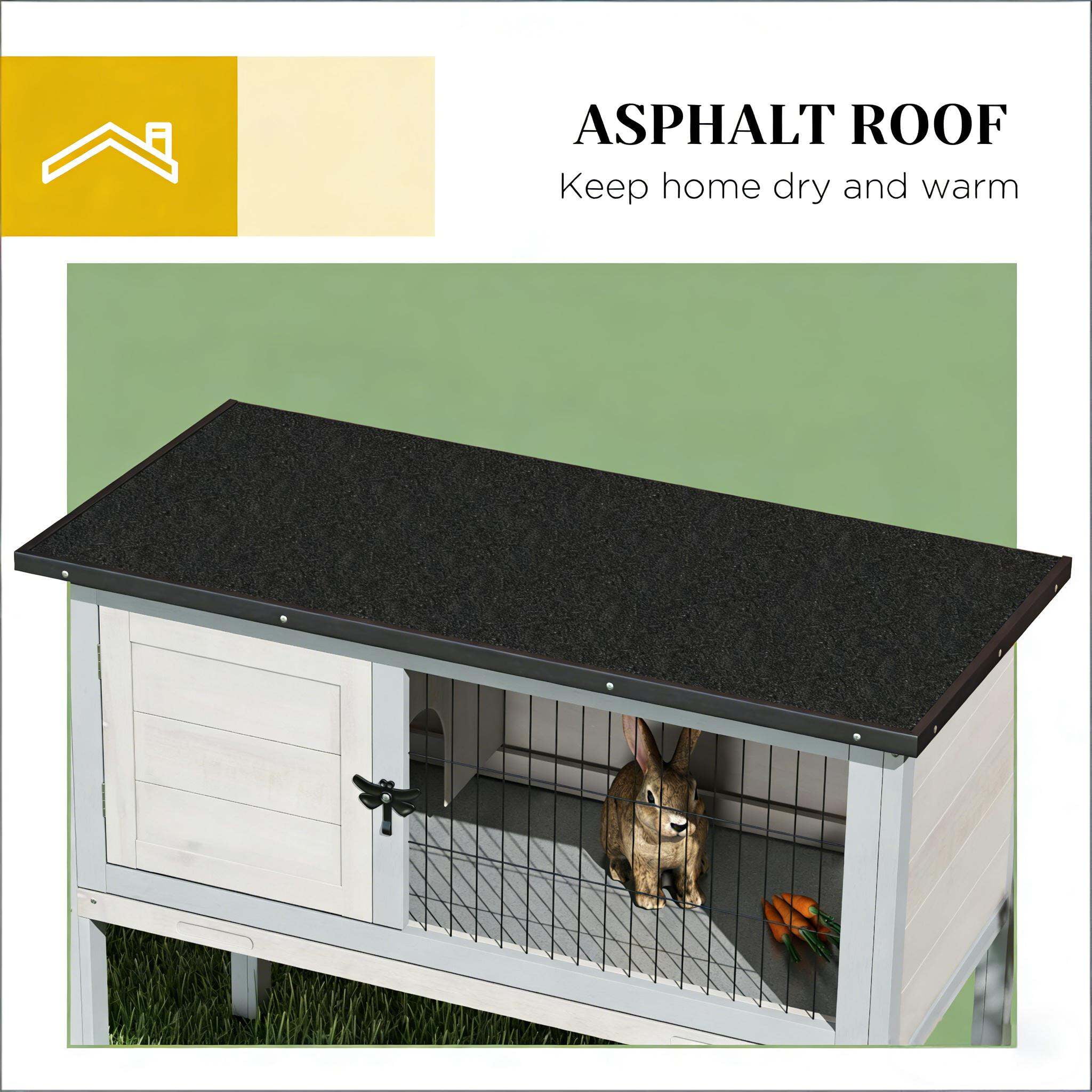 Dog Crate, Small Animal Cage Rabbit Hutch,Elevated Rabbit Hutch, Black+ Gray Pet Playpen,Wood Chicken Coop, Pet Supplies Pens & Hutches
