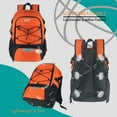 thumbnail image 3 of WOLT Basketball Bag Man Portable Carrying Best Basketball Backpack Bag for Ball Sports 1 Pack Orange, 3 of 6
