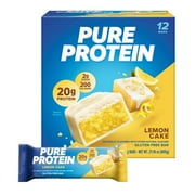 Pure Protein Bars, Lemon Cake, 20g Protein, 1.76 oz, 12 Count