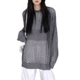 thumbnail image 2 of HBFAGFB Chandails à Manches Longues pour Femmes Col Rond Chandail en Maille Hauts Tendance Blouse Gris Taille Unique, 2 of 5