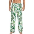 thumbnail image 2 of Picia Cactus Plants1 Mens Soft Woven Cotton Elastic Waistband Sleep Pajama Pant Lounge Sleep Pant With Pockets And Drawstring-Large, 2 of 9