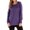 Purple, variant on Vedolay Women's Tops Loose Plus Size Pullover Sweatshirt Blue,2XL