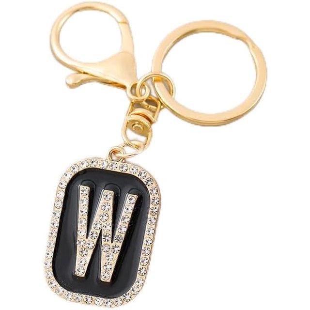 Letter Keychain,26 Letters A-Z Decorative Letter Keychain,Name Keychain for Women Girls Men Teenager Gift