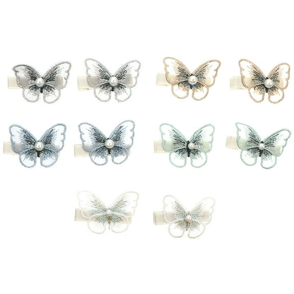 PAMINGONO Girls Butterfly Hair Clips 10Pcs Cute Mini Accessories for Everyday Life and Photo Props