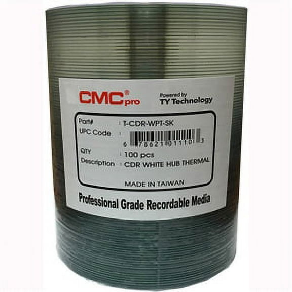CMC Pro Taiyo Yuden (TCDR-SPT-SK) 52X, White Thermal Everest Hub-Printable - 100 Pack