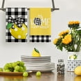 thumbnail image 2 of Buffalo Plaid Bow Tie Lemon Home Summer Kitchen Towels Dish Towels, 18x26 Inch Seasonal Spring Decoration Hand Towels Set of 2, 2 of 6