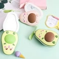 thumbnail image 3 of Makeup Hand Mirror Cute Avocado LED Light Mirrors Mini Portable Avocado Fan Multi-Function Light-Filling Makeup Mirror for Handbag Purse, 3 of 8
