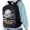 thumbnail image 4 of Uourmeti Camping Campfire Print Comfort Backpack for Boys, 17 Inch Premium Quality Big Storage Space Daily Backpack for School Shopping, 4 of 6