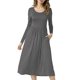 thumbnail image 1 of Vestido plisado de manga larga,Vestido de manga larga Vestido ajustado de manga larga redondo Vestido de longitud media de manga larga Resistente y resistente, 1 of 5
