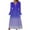Dark Blue, variant on Kaemgyyd Dress for Women Button Pleated Midi Dress Fall Fashion Casual Flare Long Sleeve Gradient a Line Dress