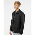 thumbnail image 2 of Independent Trading Co. Mens Water Resistant Windbreaker Coaches Jacket EXP99CNB Large Black, 2 of 5