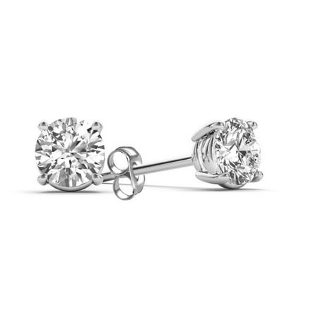 1 1/2 Carat T.W. Diamond Solitaire 14kt White Gold Earrings (I1)