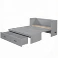 thumbnail image 3 of Full Size Murphy Bed - Large Drawers, Metal Handles, Gray, 3 of 16