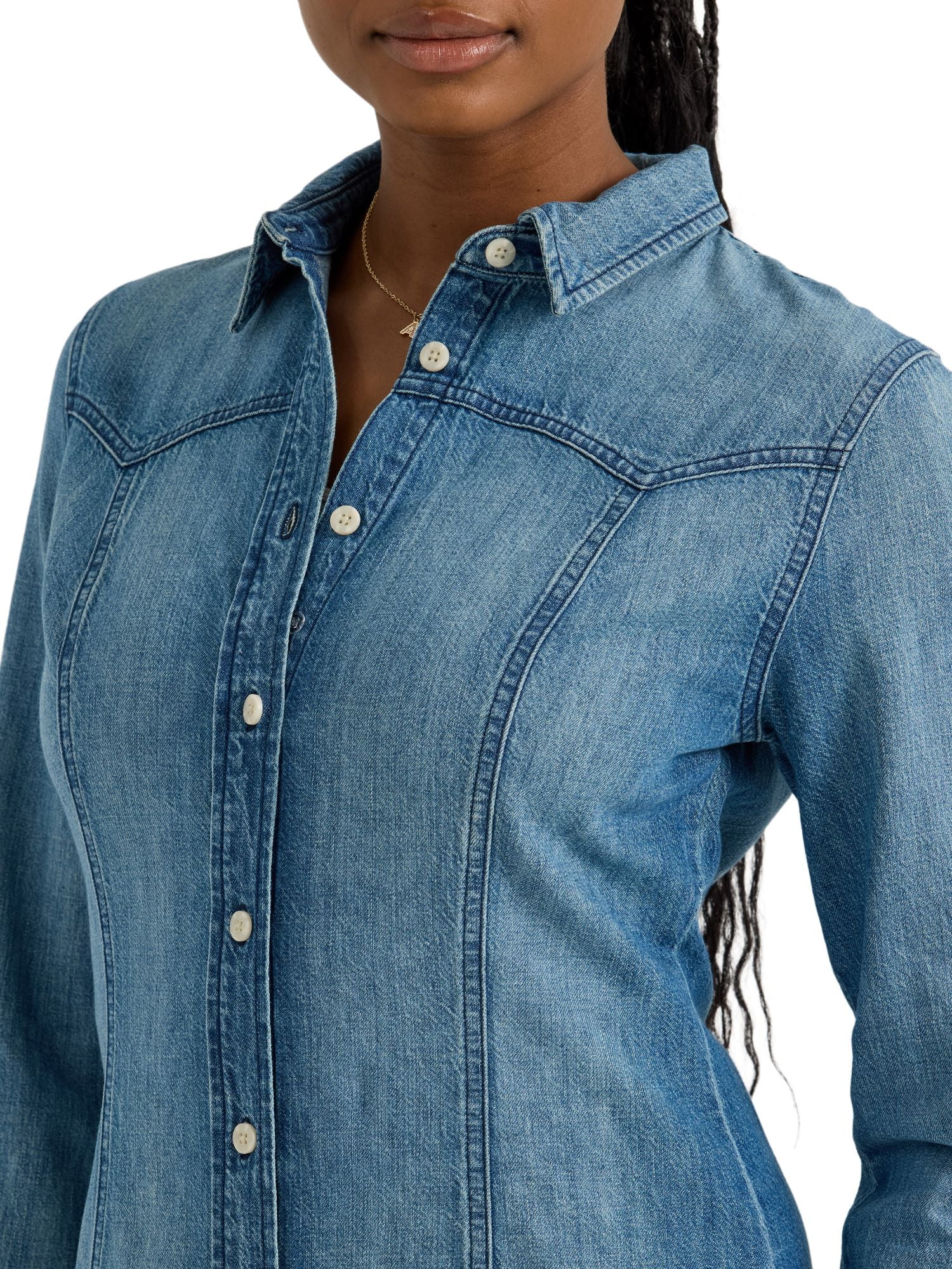 Lee Women's and Women's Plus Heritage Western Denim Dress, Sizes XS-4X
