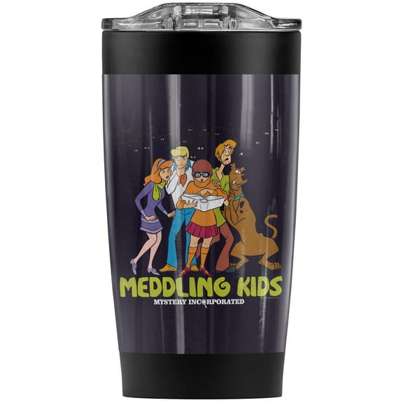 Scooby Doo Meddling Kids Stainless Steel Tumbler 20 oz Coffee Travel Mug/Cup, Vacuum Insulated & Double Wall with Leakproof Sliding Lid | Great for Hot Drinks and Cold Beverages
